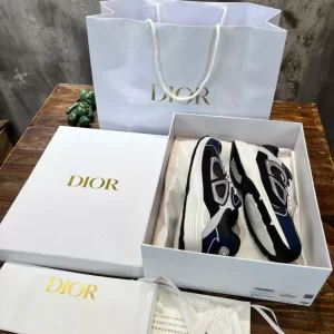 Dior B30 Sneaker Blue and Dior Gray Technical Fabric - DS81