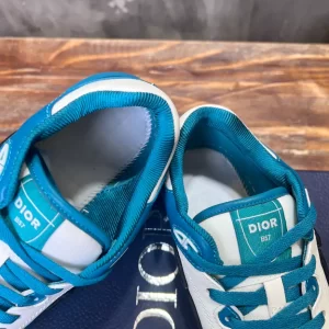 Dior B57 Low-Top Sneaker Blue and White Smooth Calfskin - DS106