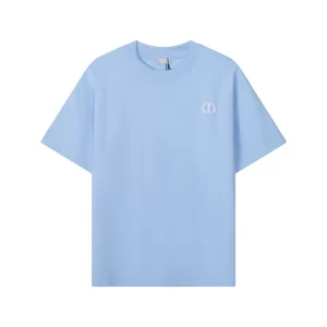 Dior CD Icon Relaxed-Fit T-Shirt Blue Cotton Jersey - DT38