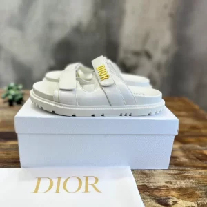 Dioract Slide White Lambskin - SD17