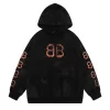 Balenciaga Crypto Hoodie Medium Fit in Black 