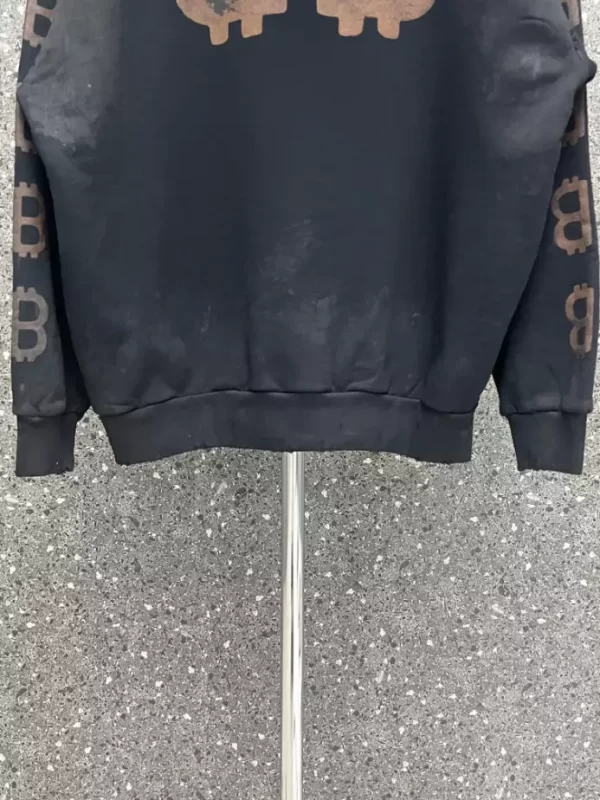 Balenciaga Crypto Hoodie Medium Fit in Black - HB07