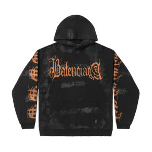 Balenciaga Logo Printed Oversized Hoodie