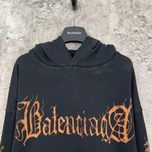 Balenciaga Logo Printed Oversized Hoodie