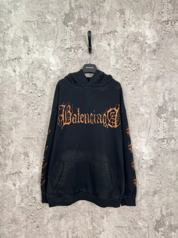 Balenciaga Logo Printed Oversized Hoodie