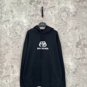 Balenciaga Logo Printed Oversized Hoodie - HB10