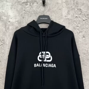 Balenciaga Logo Printed Oversized Hoodie - HB10