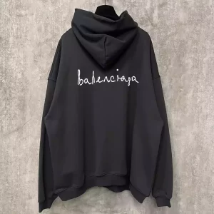 Balenciaga Lovey Hoodie Oversized in Black and White - HB12