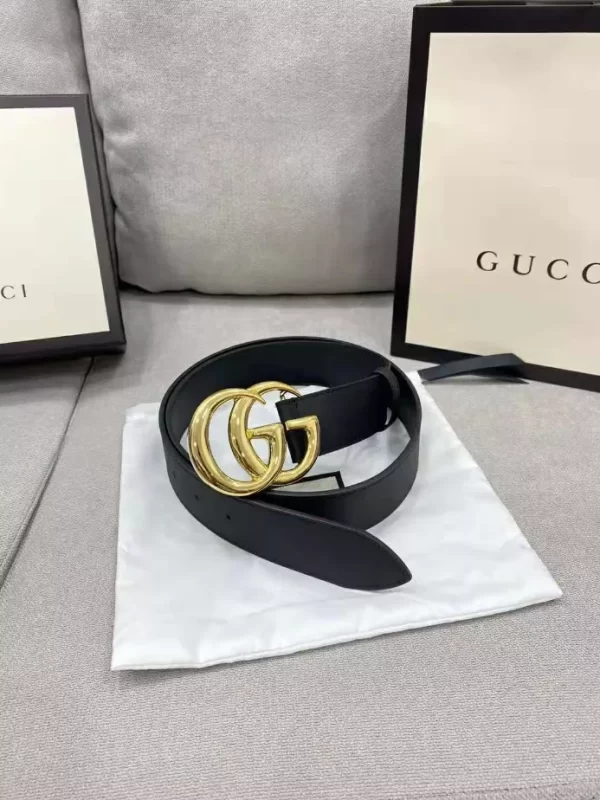 Gucci Marmont Leather Belt With Shiny Buckle - GB24