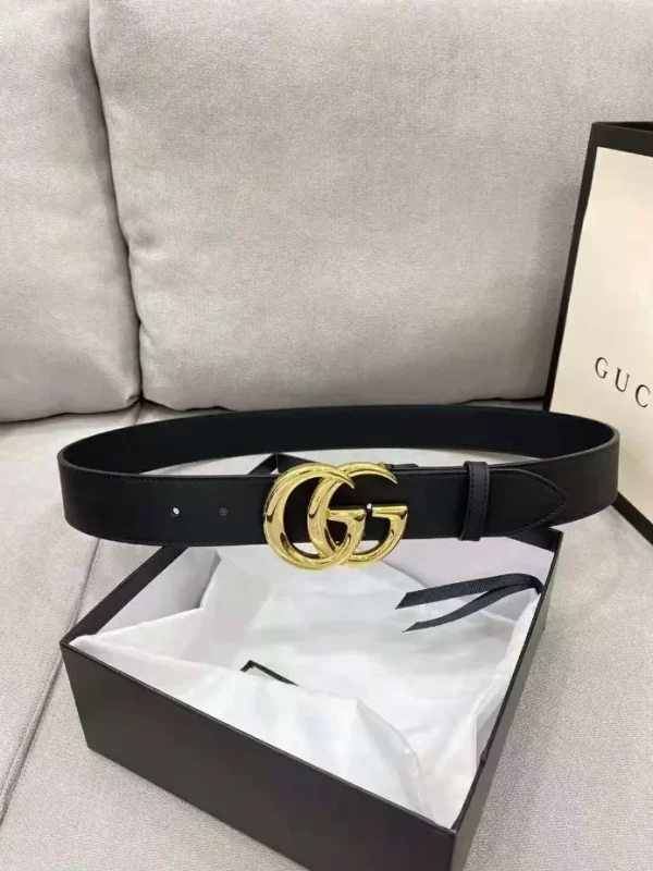 Gucci Marmont Leather Belt With Shiny Buckle - GB24