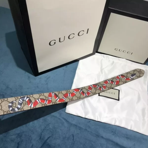 Gucci Snake Print Supreme Belt - GB14