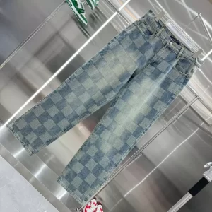 LV Damier Washed Denim Skate Pants