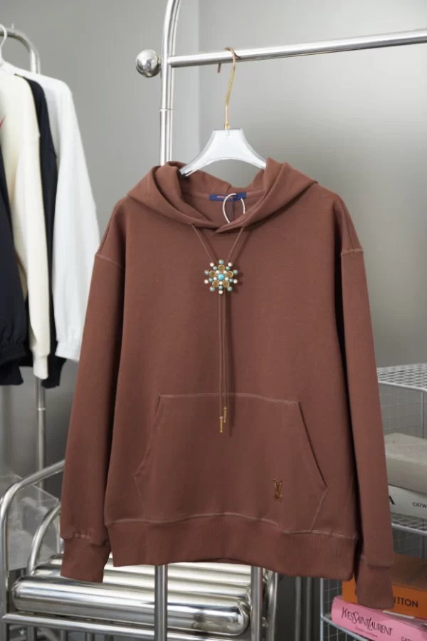 LV Embellished Cotton Hoodie - HL21