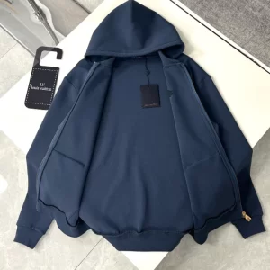 LV Embroidered Jersey Zip Through Hoodie - HL48