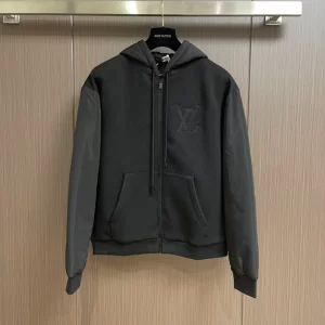 LV Hybrid Zipped Technical Cotton Hoodie - HL34