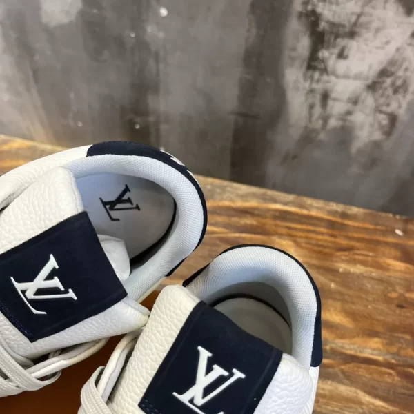 Louis Vuitton Trainer Sneaker White and Blue - LS222