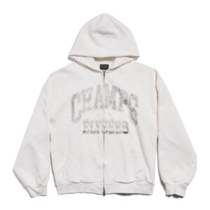 Balenciaga Champs-elysées Zip-up Hoodie Regular Fit in White - HB30