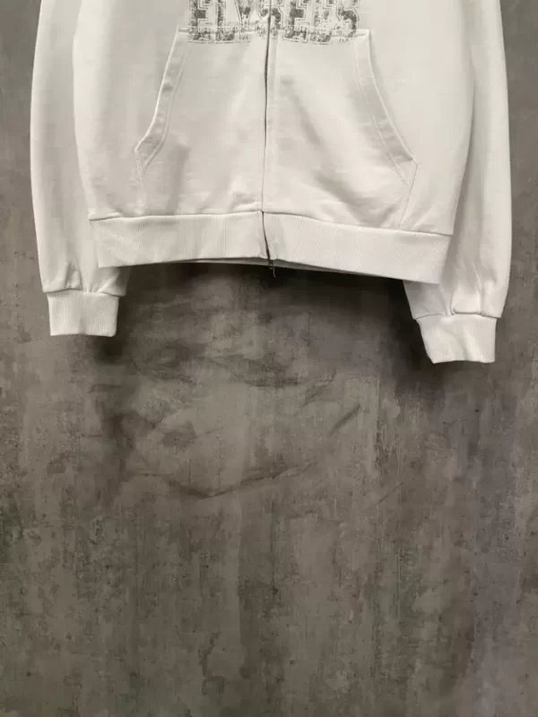 Balenciaga Champs-elysées Zip-up Hoodie Regular Fit in White - HB30