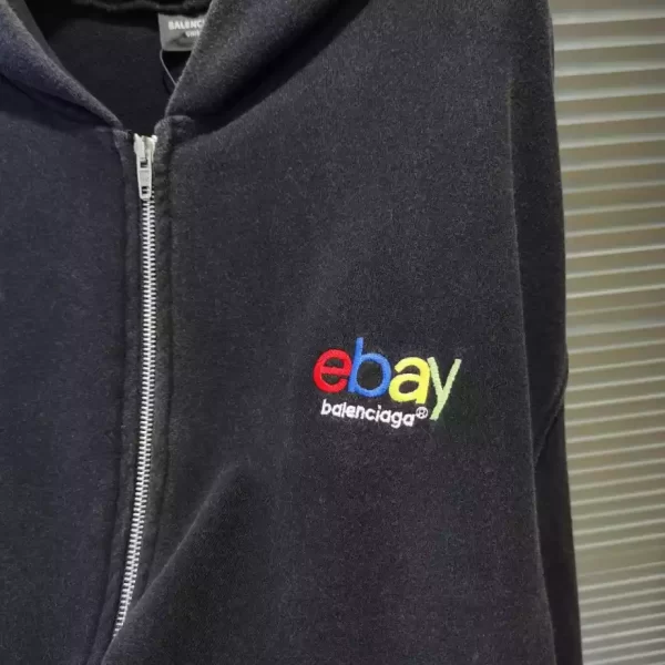 Balenciaga Ebay Zip-up Hoodie Regular Fit in Black - HB31