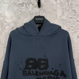 Balenciaga Hand-Drawn BB Icon Hoodie Large Fit - HB18