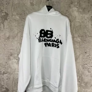 Balenciaga Hand-Drawn BB Icon Hoodie Large Fit - HB20