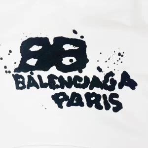 Balenciaga Hand-Drawn BB Icon Hoodie Large Fit - HB20