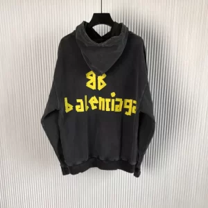 Balenciaga New Tape Type Ripped Pocket Hoodie Oversized - HB24