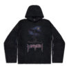 Balenciaga Paris Moon Crinkled Hoodie Large Fit in Black