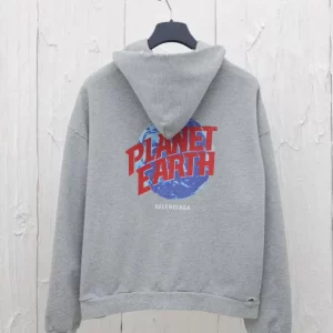 Balenciaga Planet Earth Zip-Up Hoodie Regular Fit - HB32