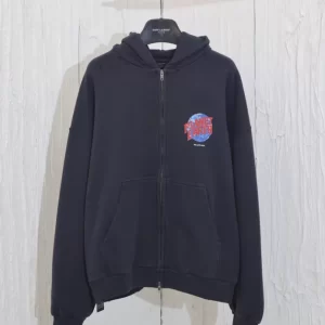 Balenciaga Planet Earth Zip-Up Hoodie Regular Fit - HB33